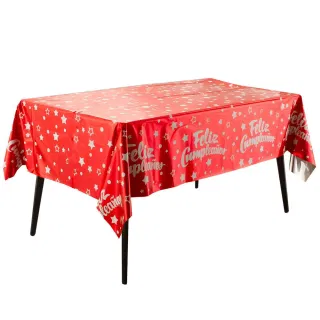 Happy Birthday Aluminum Foil Tablecloth, Star Design