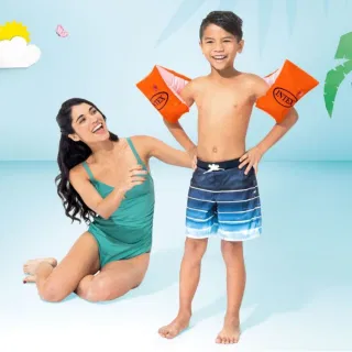 Intex Светящиеся Нарукавники Для Плавания Детские Надувные Для Раннего Развития