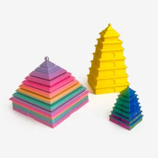 Collectible Figure 3D Printed Telescopic Tower Pyramid Model