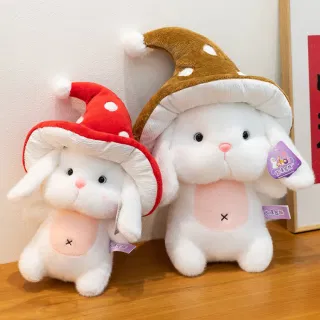 Wholesale Stuffed Bear, Plush Doll, Mushroom Rabbit Beige