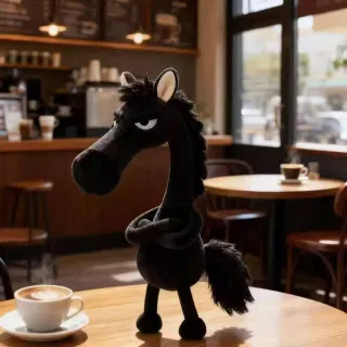 Keychain Toys Plush Black