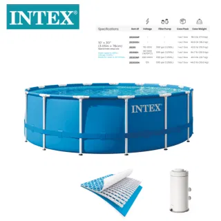 Надувной бассейн INTEX 28202 круглый 10 футов с фильтр-насосом
