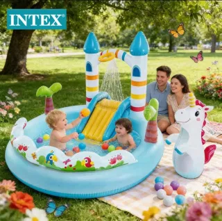 Intex Надувной Игровой Комплекс С Бассейном И Горкой