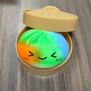 Squishy Toy, Rainbow Steamed Bun