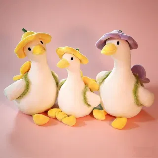 Мягкая плюшевая игрушка-гусь, для сна, декоративная