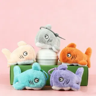 Plush Keychain, White
