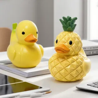 Фигурка уточки из ротационного пластика, офисный декор, небьющаяся