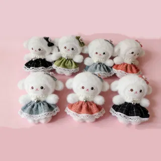 Stuffed Bear, Lamb Plush, Charm, Lamb Plush Bag Beige