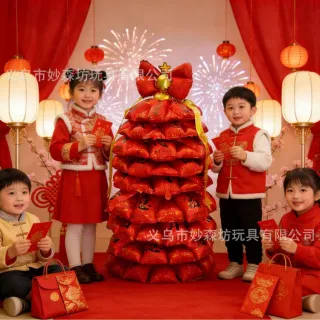 Balloons, new year wishing tree new year night atmosphere aluminum film walking fortune horse shopping mall chinese new year decorations