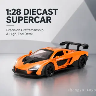 Металлическая модель McLaren со светом и музыкой, 3 открывающиеся двери, инерционная