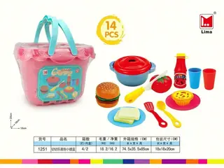 Wholesale Play Food Pink Box 74.5x35.5 cm
