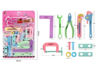 Wholesale Childrens Tool Kits, Pink, 20.5 cm