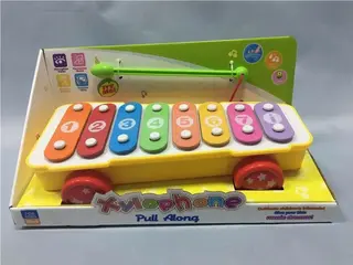 8-тональный ксилофон-каталка, развивающая игрушка