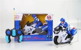 RC Motorcycle, White, 18 cm, 24 pcs, 1117