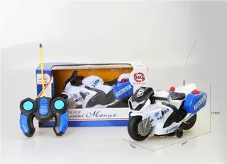 RC Motorcycle, White, 18 cm, 36 pcs