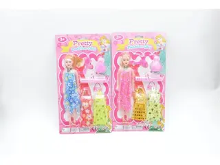 Doll with Fashion Dress-up Combination Children's, White, 7 cm