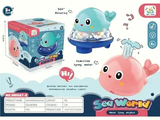Игрушка для ванной "Дельфин" с фонтаном и подставкой