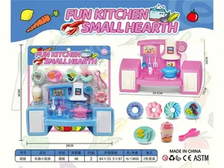 Kitchen, Pink & Light Blue