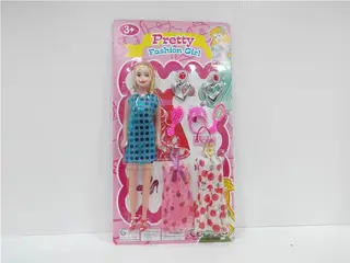 Кукла в стиле Barbie с набором одежды и аксессуаров, игровой набор