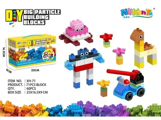 Building Blocks Plastic 25cm, 60 pcs