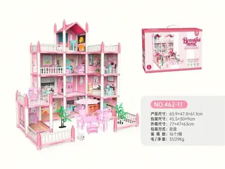 Wholesale Toy House, DIY Assembled Villa, 16 pcs