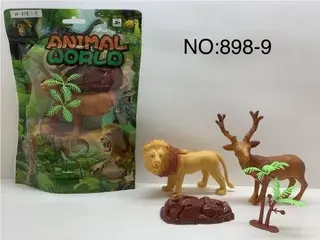 Набор ПВХ фигурок животных с аксессуарами