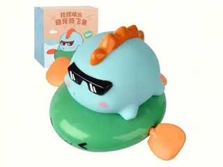 Заводная игрушка для ванной: Динозавр на рыбе