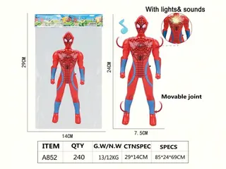 Action Figures, 1 6, 24cm Spider-Man with Light and Music