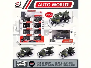 Metal Toy Cars, Diecast, Metal, Pull-Back, 1:55, 18 pcs