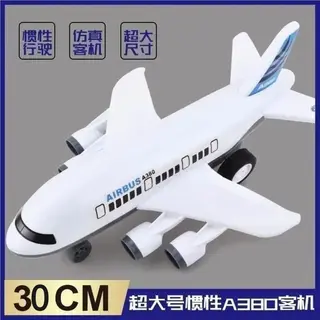 Инерционный пассажирский самолет A380, 30 см, разборный