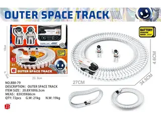 Race Car Track Electric Space Orbit, 72 pcs