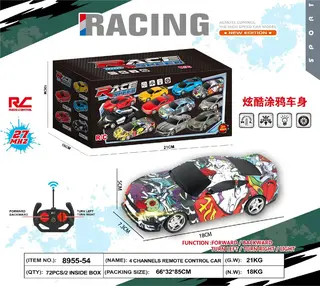 Drawing Toy Car, RC Sports, Racing Plastic, 1:24, 72 pcs
