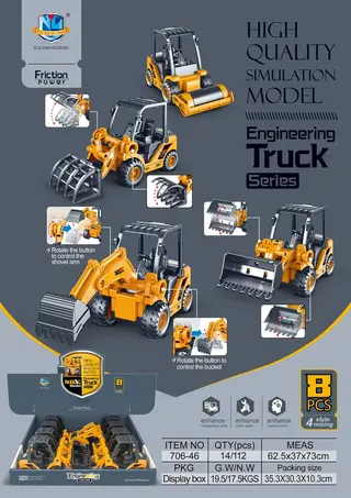 Friction Cars, Pull-Back, 3-6, 14 pcs