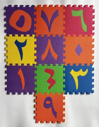 EVA пазл-мат с арабскими цифрами, 10 шт.