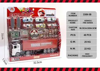 Wholesale Toy Truck, Fire White 30cm