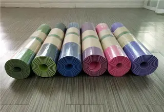Двухцветный коврик для йоги TPE 6мм