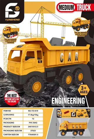 Wholesale Taxi Truck, 24cm, Plastic, 72 per Carton, 72 pcs