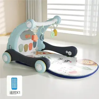 Piano, Baby Trolley Gym with Remote Control White