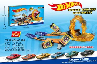 Трек Hot Wheels с двойным прыжком, металлические машинки