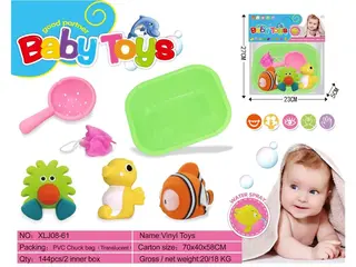 Виниловые игрушки для ванной, мягкие пищалки