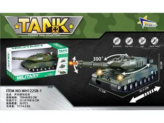Инерционный танк с музыкой и светом 1:16