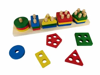 Wholesale Building Blocks, Wooden, White, 28 cm, 90 pcs