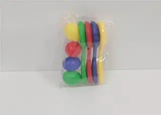 Игрушечные ложки с яйцами (4 цвета)
