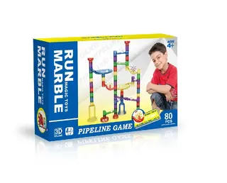 Marble Run, Building Blocks, Ball, Blue, Box 44x35 cm, 12 pcs