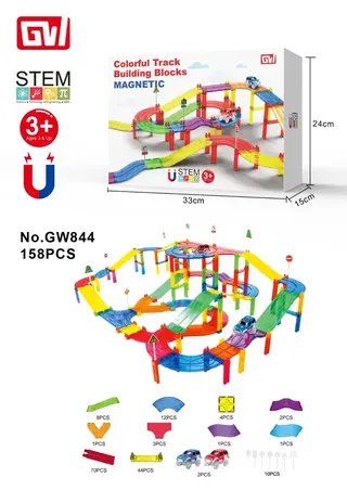 Wholesale Race Car Track, Pink 34cm