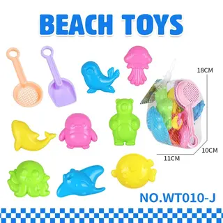 Wholesale Toy Beach Set, Sand, Blue, 18 cm
