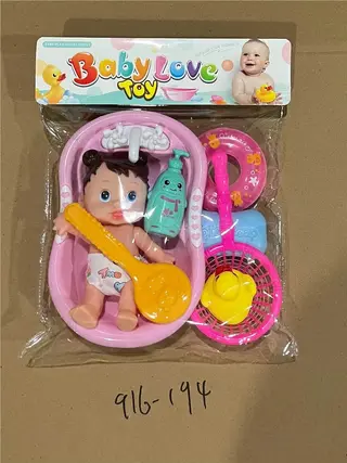 Кукла в ванночке, винил, игрушка для ванной