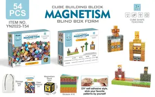 Set de construcción magnético de 54 piezas