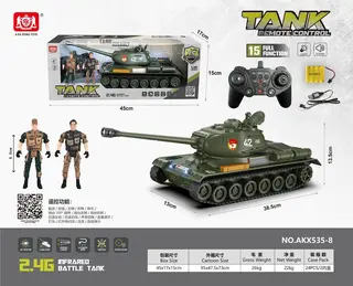 Радиоуправляемый танк IS-2 с ИК-боем, свет, звук