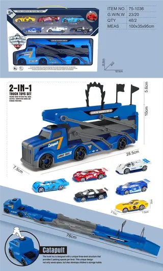 Metal Toy Cars, Diecast, 28.5 cm, 48 pcs